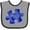 Heather and Black, variant on Inktastic Autism Awareness Be Kind Dark Blue Puzzle Piece Boys or Girls Baby Bib