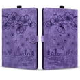 thumbnail image 2 of FJLBDE Case for 6 Inch Kindle 2024 and 2022 (11 Gen) with Stand, Card Slot, Auto Wake/Sleep, Embossed Cat PU Leather Cover, Purple, 2 of 7