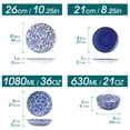 thumbnail image 2 of MALACASA 16 Piece Dinnerware Set for 4, Hand Painted Blue and White Porcelain Dish Set, Plates and Bowls Sets Safe for Dishwasher, Dishes, 2 of 8