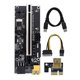thumbnail image 1 of Tarjeta adaptadora Pcie 1x a 16x, placa adaptadora USB3.0 Compatible con Btc Miner negro, 1 of 5