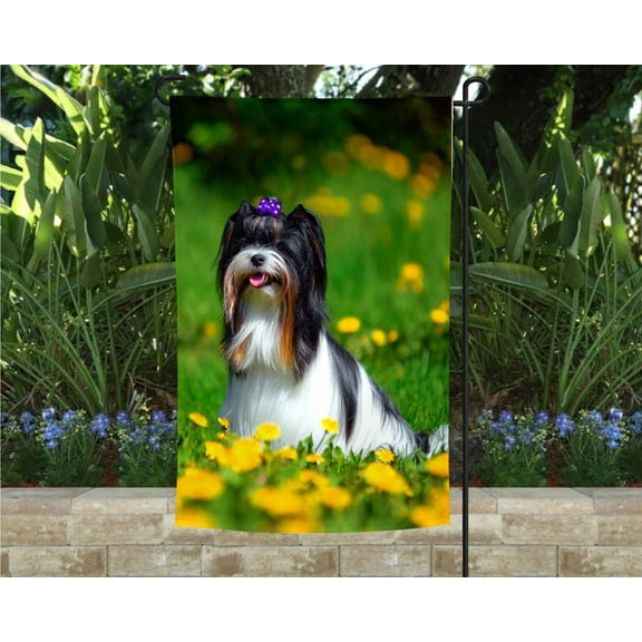Biewer Terrier Garden Flag