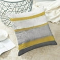 thumbnail image 7 of Yellow Grey Pillow Covers 16x16 Set of 2 Beige Abstract Art Painting Striped Decorative Throw Pillow Covers Square Modern Cushion Case for Home Couch Sofa Outdoor, 7 of 7