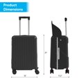 thumbnail image 7 of TABU 20" Ride on Luggage with Seat for Kids, Kids Luggage with Wheels & TSA Lock for Travel,Black, 7 of 7