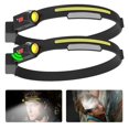 thumbnail image 1 of Linterna frontal recargable, paquete de 2, linterna frontal de haz ancho de 230 ° para adultos, linterna frontal LED con clips, equipo de camping, 6 modos, sensor de movimiento, linterna fro, 1 of 5