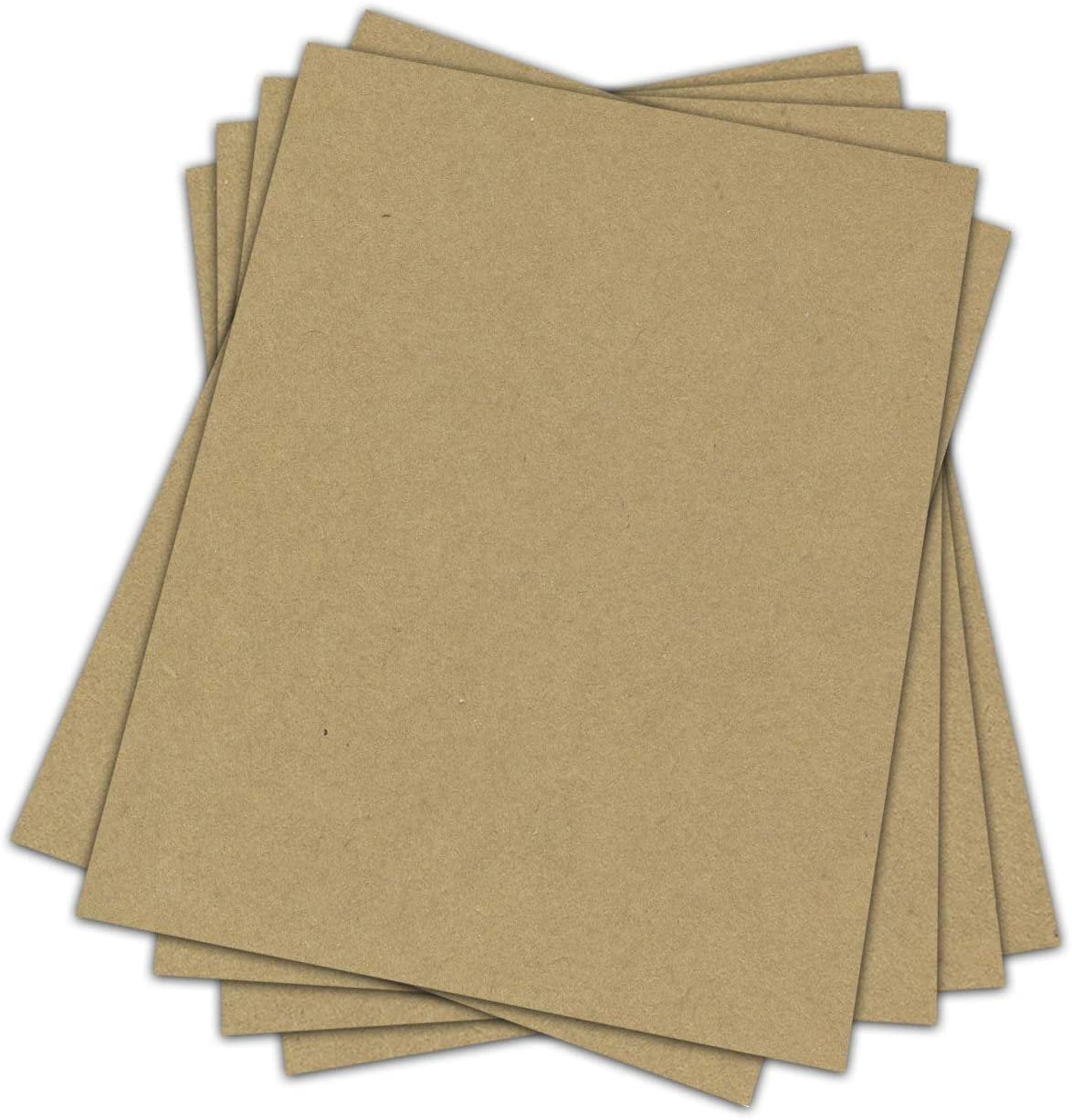 Scrapbooking Chipboard Caliper White Coated on Brown Kraft Cardboard