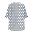 thumbnail image 5 of Mujeres de Manga Larga Tops Casual Impreso Suelto Cubrir Blusa de Cardigan Primavera Verano, 5 of 5
