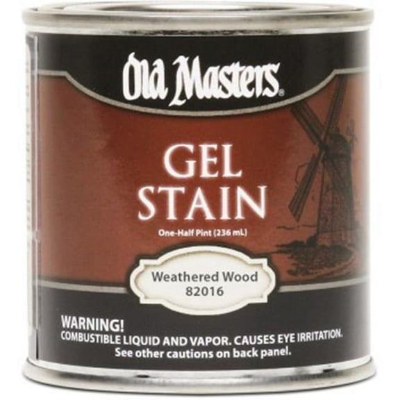 Old Masters 292684 0.5 Pint Weathered Wood Gel Stain