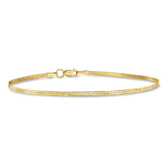 Pure Collection by Ross-Simons 1.5mm 14kt Yellow Gold Herringbone Bracelet, Women's, Adult