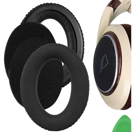 Geekria Comfort Mesh Fabric Replacement Ear Pads for Sennheiser HD515 HD518 HD555 HD558 HD559 HD569 HD579 HD589 Headphones Ear Cushions Repair Parts (Black)