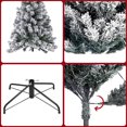 thumbnail image 6 of IC ICLOVER 7.5ft Pre-Lit Artificial Christmas Tree with 500 Warm White Lights, Snow Flocked Full Prelighted Xmas Tree, 1088 Branch Tips, Metal Stand and Hinged Branches, Storage Bag, 6 of 10