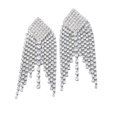 thumbnail image 1 of Jumpingount Women Rhinestone Earrings Ears Dangles Party Ladies Dressing Decor Decorations Tassel Jewelry Banquet Hanging Earring Ropa, zapatos y accesorios Miscelánea plata Jumpingount AP006637-01, 1 of 6