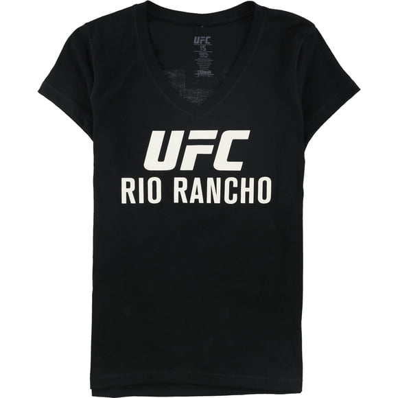 Camiseta con gráfico Rio Rancho de UFC para mujer, negra, pequeña