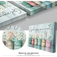 thumbnail image 6 of Inspirational Canvas Wall Art Encouraging Bible Verses Wall Decor Marson Jars God Says You Are Wall Art For Home Office Dining Religious Pictures Bathroom Wall Art Framed 12x16 Inch (Teal), 6 of 6