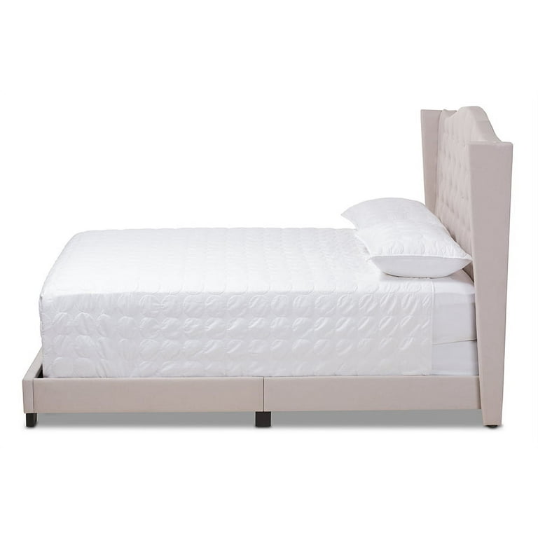 Baxton Studio Alesha Modern and Contemporary Beige Fabric Upholstered Queen Size Bed Baxton Studio Alesha Modern and Contemporary Beige Fabric Upholstered Queen Size Bed