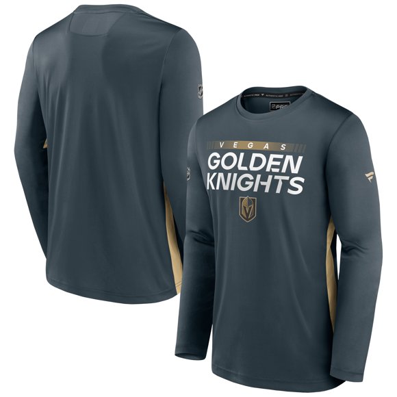 Las Vegas Golden Knights Authentique Pro T-Shirt Technique à Manches Longues