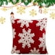 thumbnail image 4 of Funda Almohada para Festival Cojín Navideña Wdftyju Copo Nieve Grande Color Rojo, 4 of 9