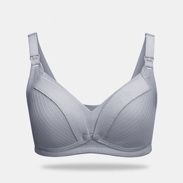 Ropa interior fina para embarazadas durante el embarazo Sujetador de lactancia cómodo y fruncido de talla grande para mujer