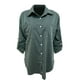 thumbnail image 5 of Txlixc Blusa vaquera de moda femenina, solapa de color sólido, botón de manga larga, blusa vaquera suelta Txlixc moda, 5 of 9