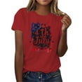 thumbnail image 6 of VKOYWKM 4th of July T-Shirts for Women Independence Day American Flag Graphic T Shirts Patriotic Crew Neck Short Sleeve Tshirt Shirts, 6 of 7