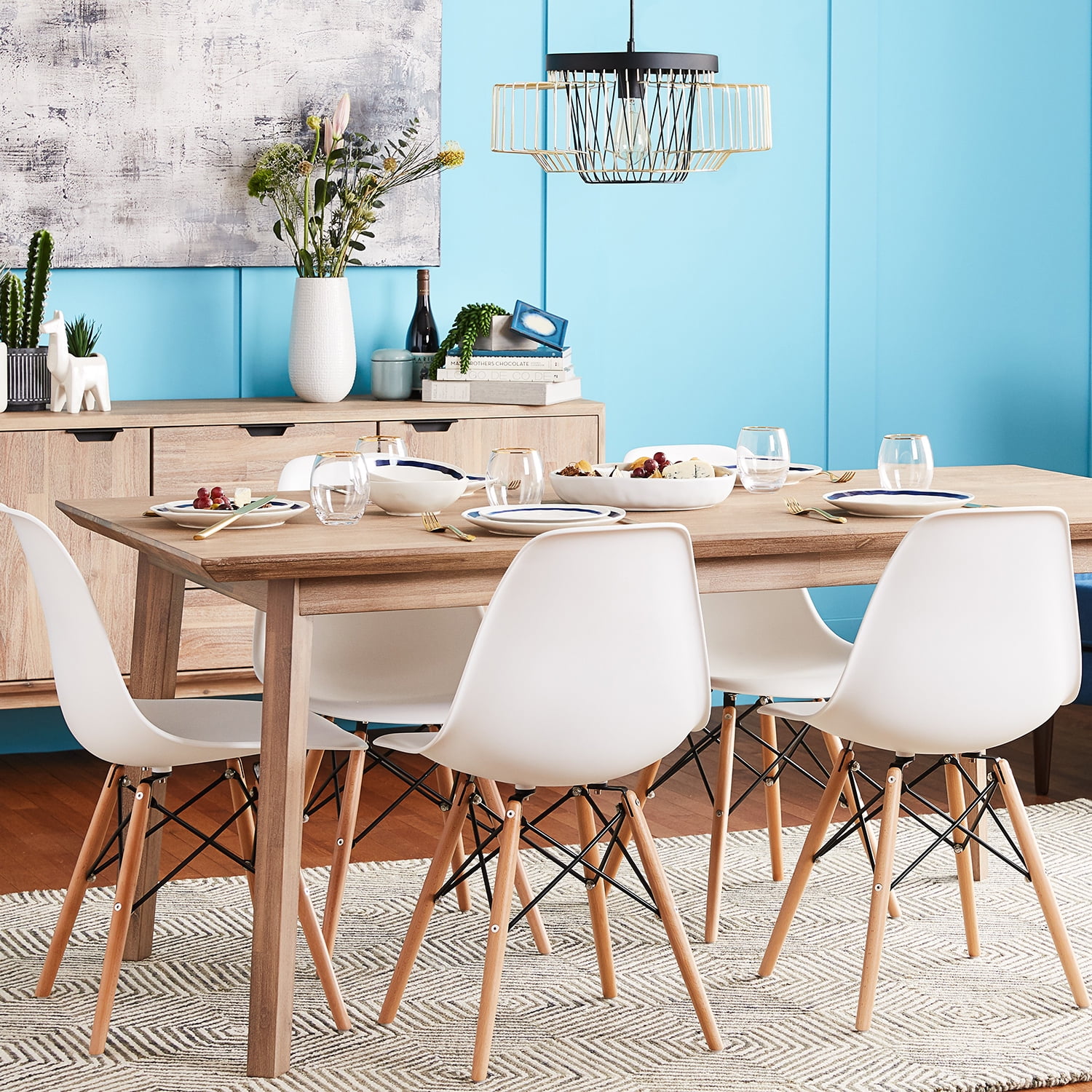 Walnew Pre Assembled Mid Century Modern Dining Chairs