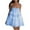 Blue, variant on Kaemgyyd Sundresses for Women Ruffle Layered Mini Flowy Dress Sleeveless Spaghetti Strap Backless Short Beach Dresses