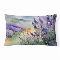 16 x 12 in. Unisex Lavender in Watercolor Fabric Decorative Pillow