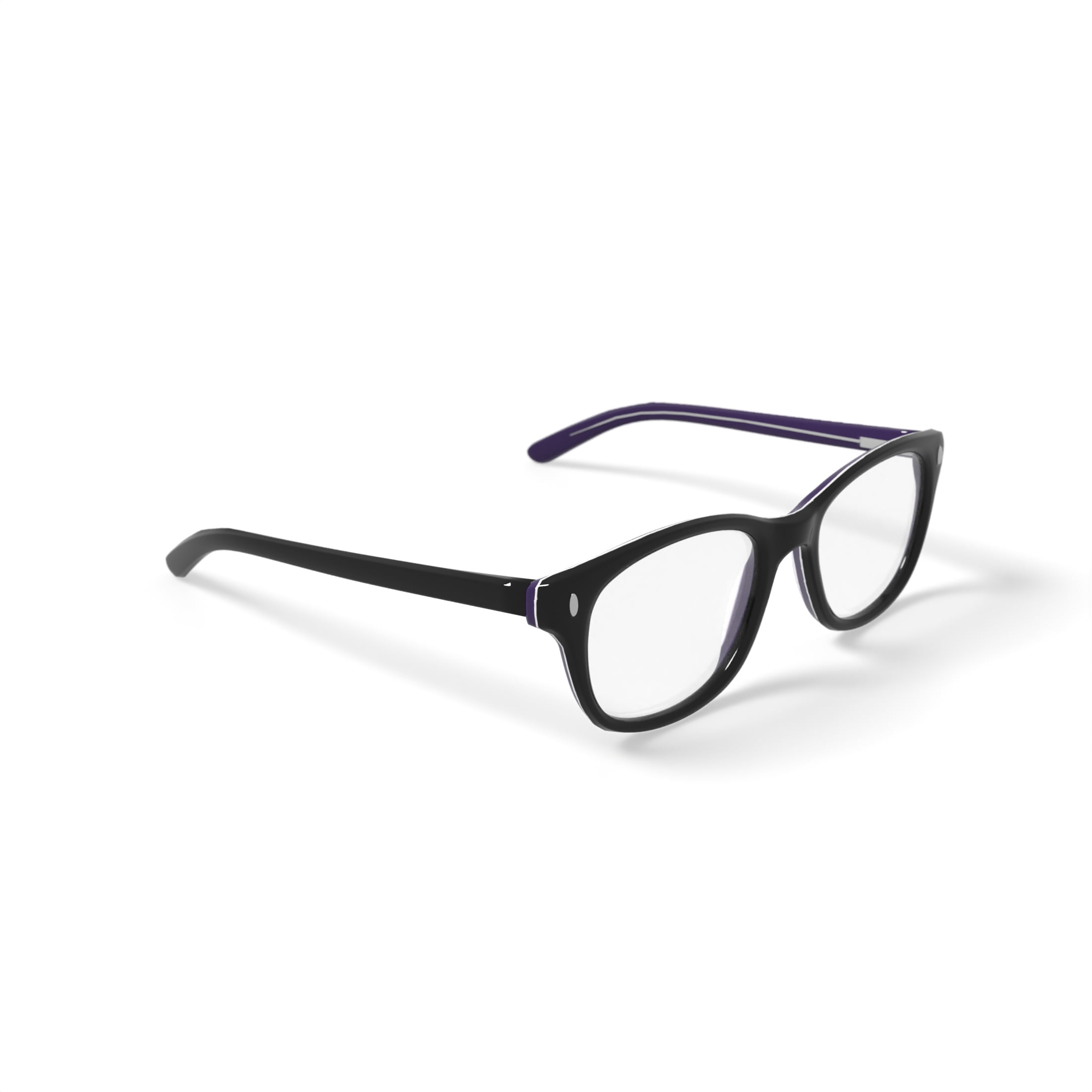 Walmart Women's FM13041-1 Square Prescription Eyeglasses with Case, Brown/Purple