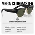 thumbnail image 4 of Ray-Ban RB0316S MEGA CLUBMASTER Square Shaped Non-Polarized Sunglasses for Men & Women - Includes Official RAYBAN Eyewear Kit - Ideal Formal & Casual Wear Sunglasses - G-15 Green Lens, 4 of 7