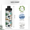 thumbnail image 3 of Yiaed Back To School A Print Sports Insulated Kettle Bottle Reusable Stainless Steel Insulated Cup, Outdoor Portable Casual Stainless Steel Insulation Cup, 3 of 7
