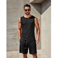thumbnail image 5 of COOFANDY Men's 2 Par Workout Tank Tops Dry Fit Sleeveless Muscle Gym Shirts Stretch Bodybuilding Tee, 5 of 6