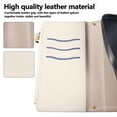 thumbnail image 2 of Decase PU Leather Wallet Case Compatible with iPhone 11 with Card Slots and Zipper Pocket, Shockproof Flip Cover with Kickstand, Magnetic Closure, Wrist and Shoulder Strap, Slim Back Cover,Beige, 2 of 9