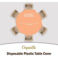 thumbnail image 4 of Exquisite 12-pack Premium Plastic 84-inch Round Tablecloth, Peach, 4 of 5