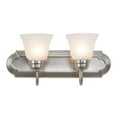 thumbnail image 1 of 2 Light Vanity, Satin Nickel with White Frosted Glass, 1 of 1