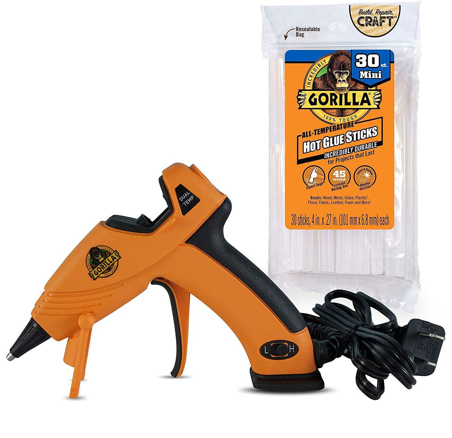 Gorilla 8401502 Dual Temperature Mini Glue Gun Orange 20 Watts for sale online 
