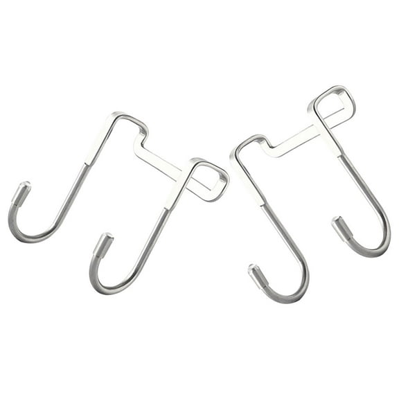2 Pcs Hook up Over Door Hanger Kitchen Towel Rack Bath Hitch Safe Organizer The Double Back Holder