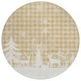 thumbnail image 2 of Addison Rugs Chantille Indoor/Outdoor Transitional Holiday Gold Machine Washable Round Rug, 8' x 8', 2 of 7