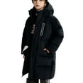 thumbnail image 2 of ATOGUTA Girl's Puffer jacket Long Quilted Puffer Jacket Warm Hooded Parka Snow Coats Size 4T-15, Black, 2 of 6