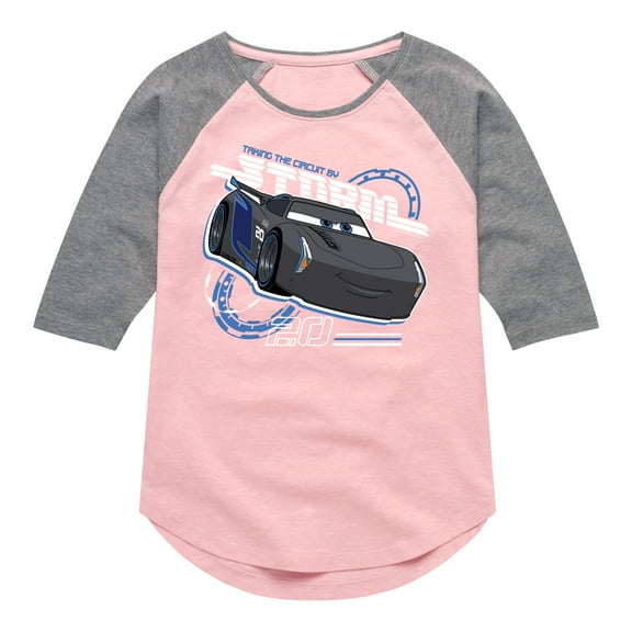 Disney's Cars - Taking The Circuit By Storm - Toddler And Youth Raglan Graphic T-Shirt