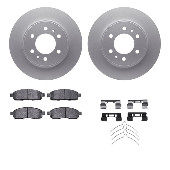 Dynamic Friction Company Front Geospec Brake Rotors with Ultimate Duty Performance Brake Pads includes Hardware 4412-54067