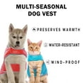 thumbnail image 4 of Kuoser Waterproof Dog Coat Reversible Dog Winter Jacket Dog Vest Warm Dog Apparel with Harness Leash Hole for Small Medium Large Dogs, 4 of 7