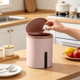 thumbnail image 5 of Small Desktop Trash Can With Lid - Mini Countertop Waste Bin For Office Kitchen(R-Pink), 5 of 6