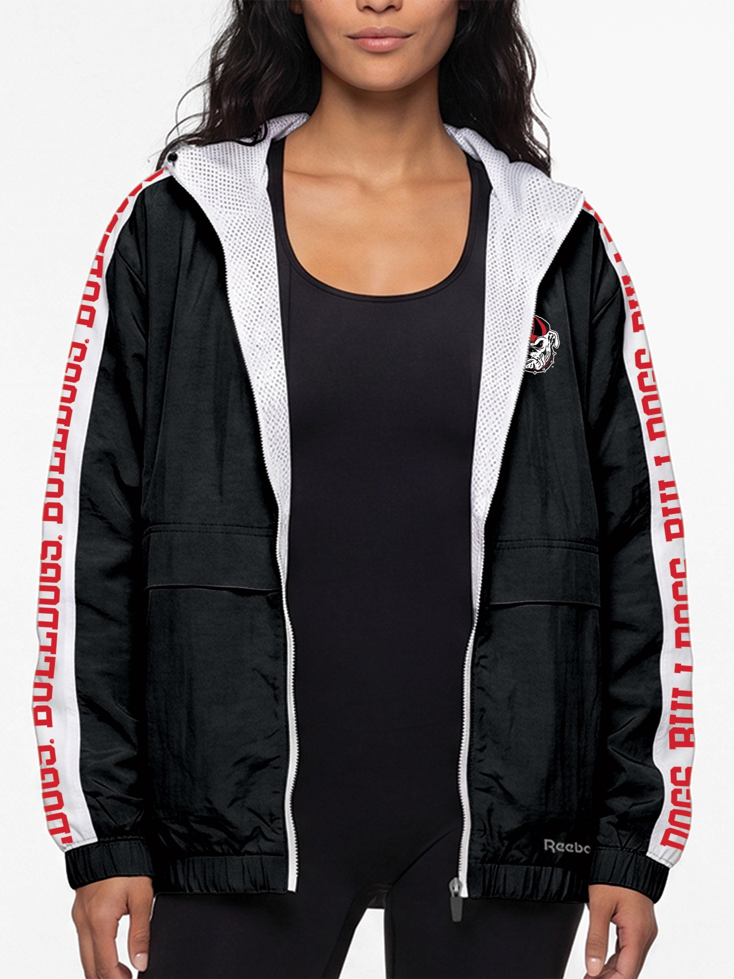 Georgia Bulldogs Reebok Womens Colorblocked Full Zip Jacket