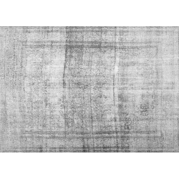 Ahgly Company Indoor Rectangle Abstract Gray Contemporary Area Rugs, 2' x 3'