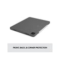 thumbnail image 4 of Logitech Combo Touch Backlit Keyboard Case with Trackpad for Pad Pro 11-inch (1st, 2nd, 3rd, 4th gen - 2018, 2020, 2021, 2022) - Oxford Gray, 4 of 11