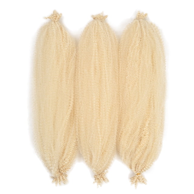 Nvzi 6 paquetes de cabello trenzado preseparado Springy Twist de 24 pulgadas, suave, sintético, para crochet, extensiones de cabello Spring Twist para mujeres, color beige.