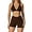 V- Dark Coffee, variant on PISONIC Two Pieces Workout Sets For Women Tank Top Matching High Waist Tummy Control Shorts Gym Yoga Active Wear Outfits