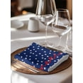 thumbnail image 6 of 4th of July Cloth Napkins Set of 4 Reusable Dinner Napkins, Independence Day American Patriotic Stars Blue Cocktail Napkin Washable Table Napkins for Wedding/Holiday Party/Baby Shower 20"x20", 6 of 7