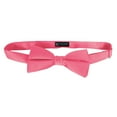 thumbnail image 2 of Solid Hot Pink Bow Tie Men's Satin Pre-tied Formal Tuxedo Bow with Adjustable Band by K. Alexander, 2 of 2