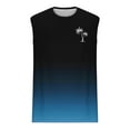 thumbnail image 3 of Hombres Moda Casual sin Mangas Gradación Impresión Suéter Cuello Redondo Tanque Deportivo, 3 of 4
