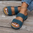 thumbnail image 3 of Orthopedic Sandals for Women Arch Support Slip on Slides Breathable Hollow out Slippers Comfortable Infoor Outdoor Walking Shoes Blue Size 10.5, 3 of 6